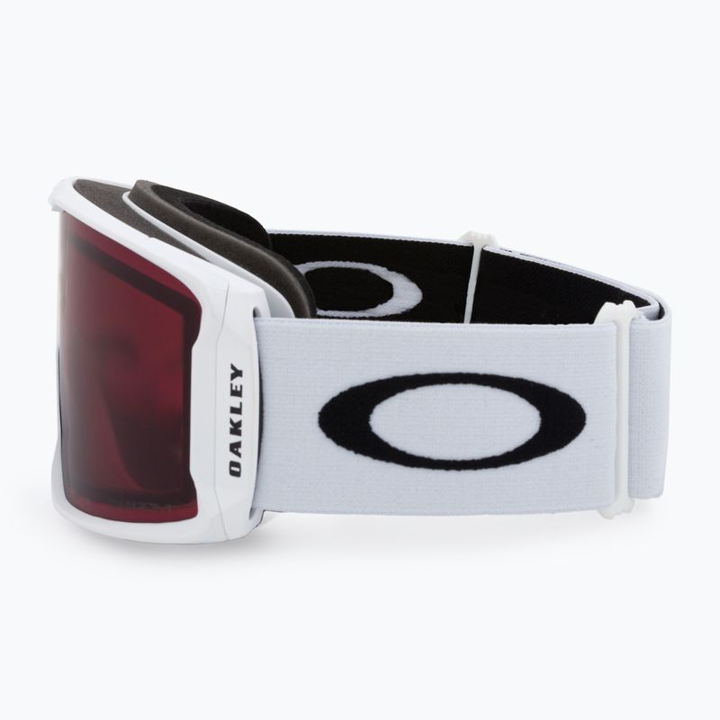 Occhiali da sci Oakley Line Miner L bianco opaco/prizm granato 4