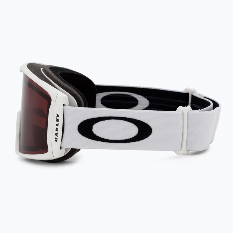 Occhiali da sci Oakley Line Miner M bianco opaco/prizm granata 4