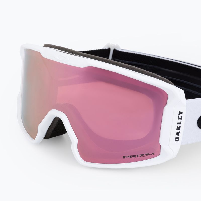 Occhiali da sci Oakley Line Miner M bianco opaco/prizm oro rosa iridium 5