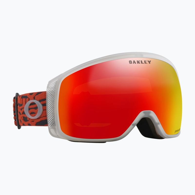 Oakley Flight Tracker M iron red wave/prizm snow torch iridium occhiali da sci