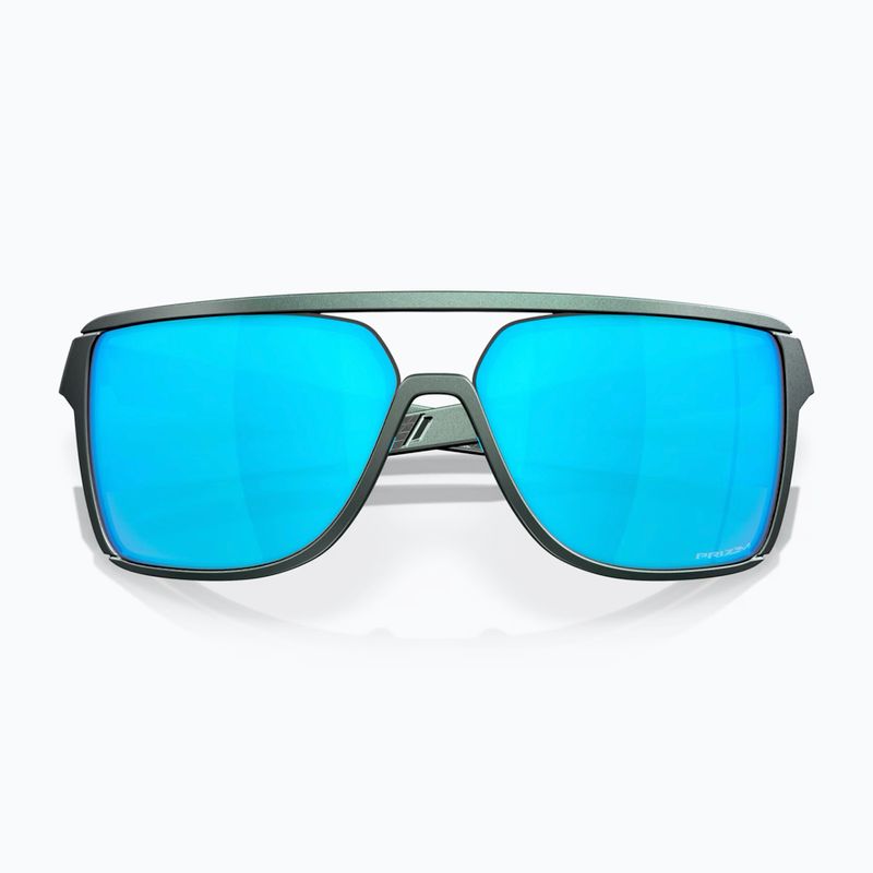 Occhiali da sole Oakley Castel argento opaco/blu colorshift/prizm sapphire 5
