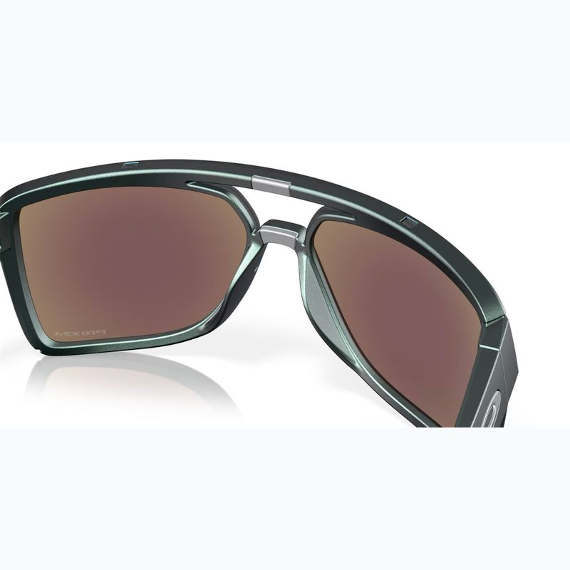 Occhiali da sole Oakley Castel argento opaco/blu colorshift/prizm sapphire 7