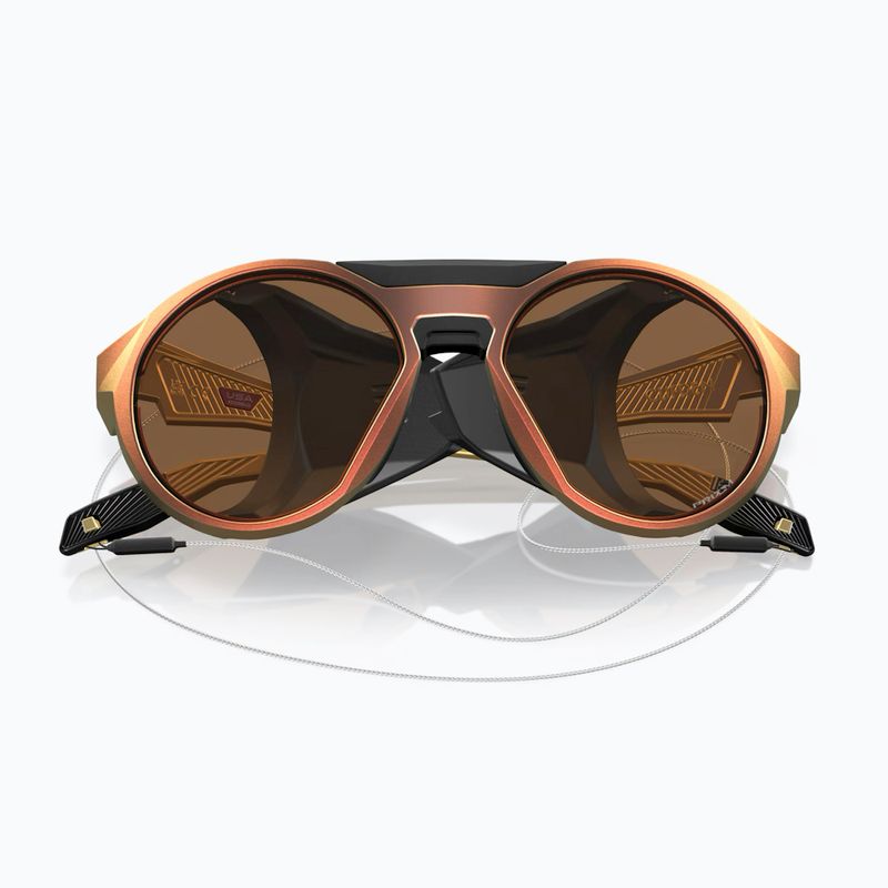 Occhiali da sole Oakley Clifden rosso opaco oro colorshift/prizm bronzo 5