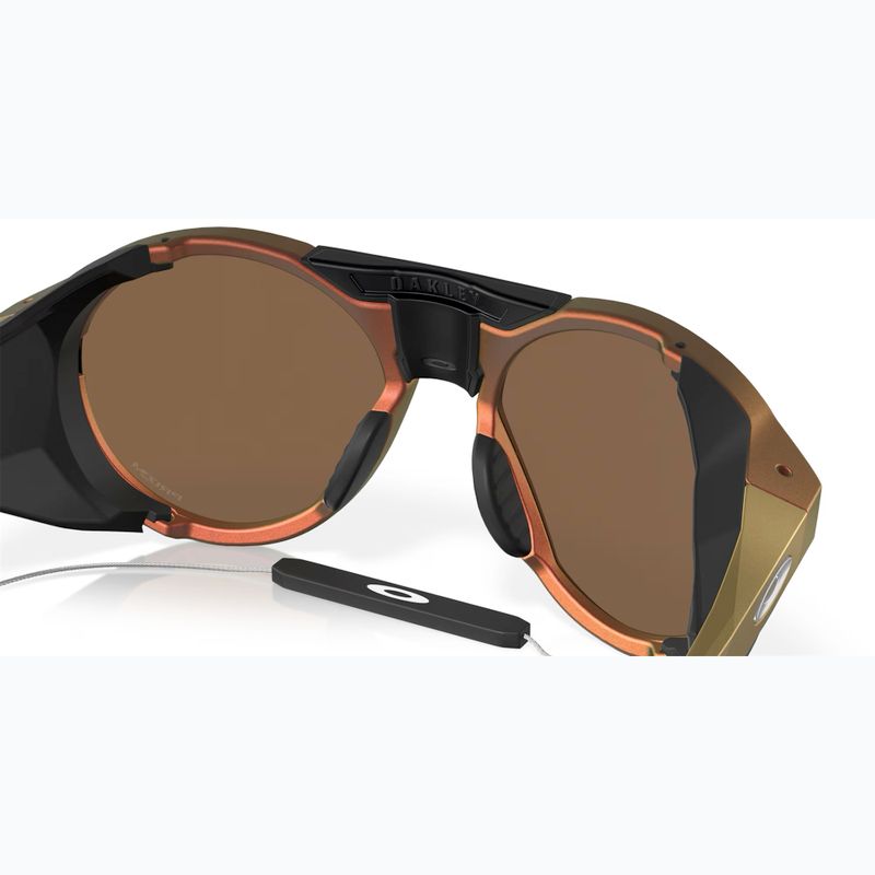 Occhiali da sole Oakley Clifden rosso opaco oro colorshift/prizm bronzo 7