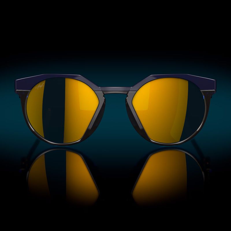 Occhiali da sole Oakley HSTN Kylian Mbappé Signature Series blu navy trans/prizm 24k polarizzati 3