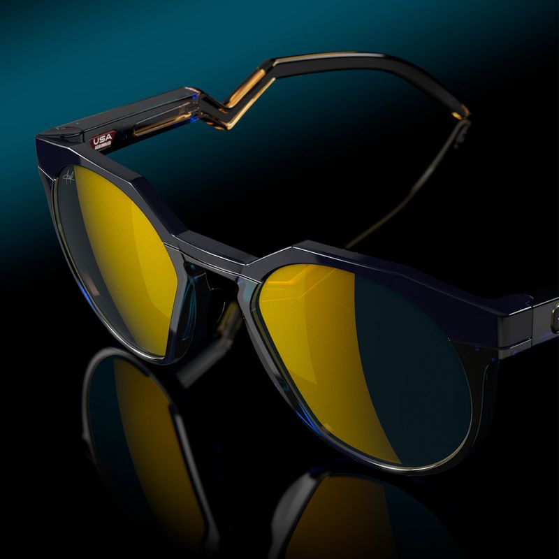 Occhiali da sole Oakley HSTN Kylian Mbappé Signature Series blu navy trans/prizm 24k polarizzati 6
