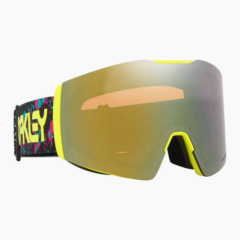Maschera da sci Oakley Fall Line L Jaxson Black/Prizm Snow Sage Gold Iridium
