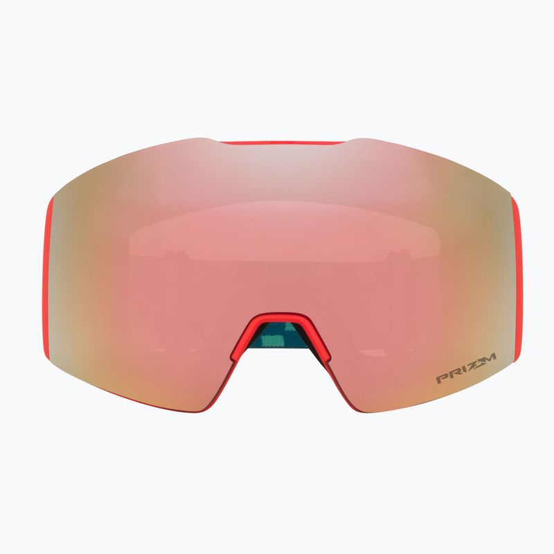 Maschera da sci Oakley Fall Line M Pacific Chex/Prizm Snow Rose Gold Iridium 2