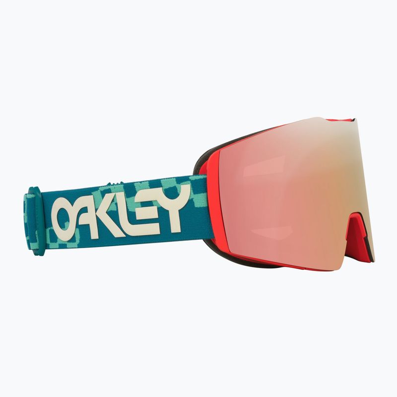 Maschera da sci Oakley Fall Line M Pacific Chex/Prizm Snow Rose Gold Iridium 5