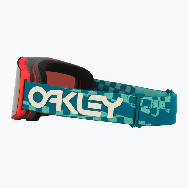 Maschera da sci Oakley Fall Line M Pacific Chex/Prizm Snow Rose Gold Iridium 7