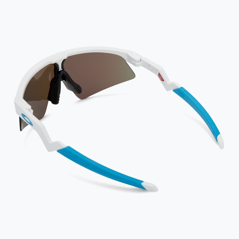 Occhiali da sole per bambini Oakley Resistor Sweep bianco lucido/prisma zaffiro 2