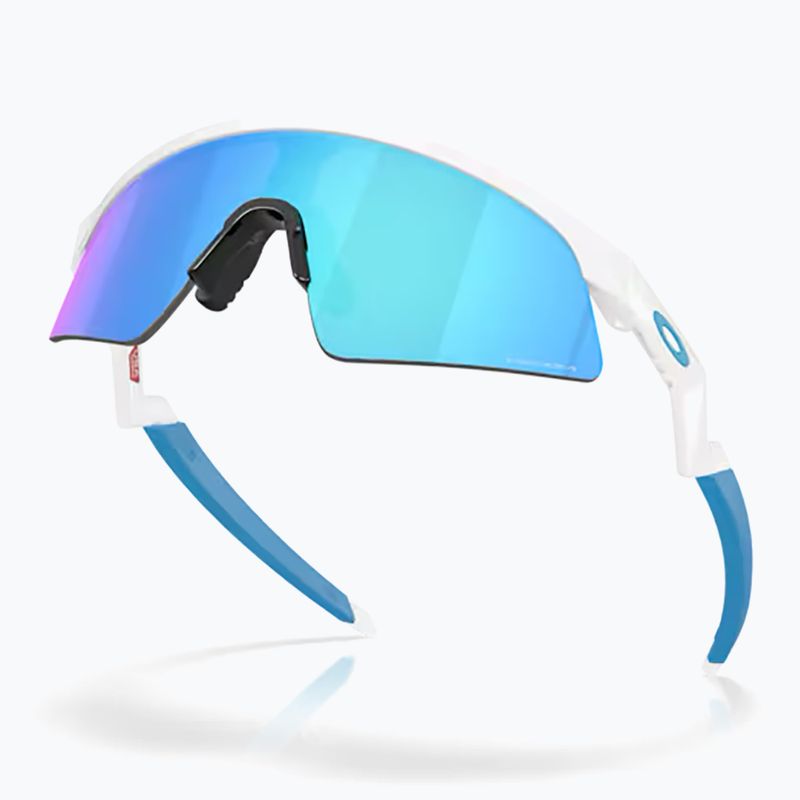 Occhiali da sole per bambini Oakley Resistor Sweep bianco lucido/prisma zaffiro 4