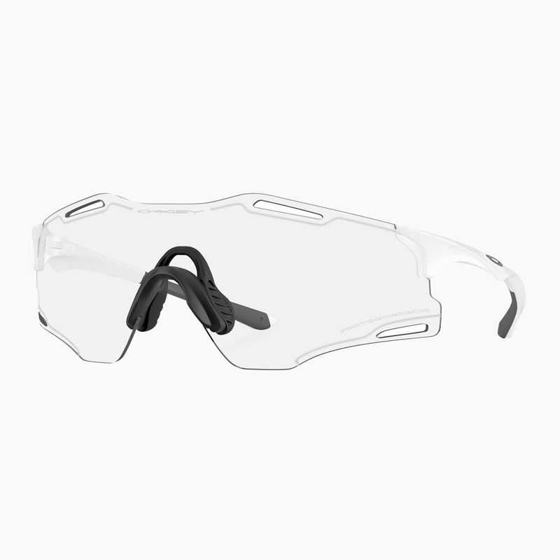 Occhiali da sole Oakley Cybr Zero bianco opaco/nero iridium fotocromatico