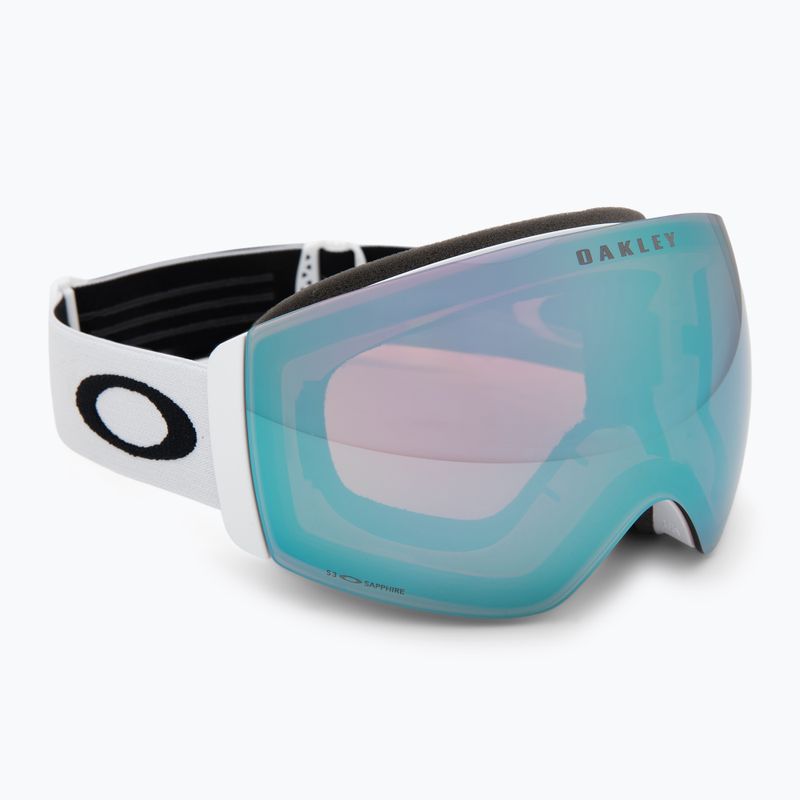 Maschera da sci Oakley Flight Deck Pro M Matte White/Prizm Sapphire/Prizm Sage go 2
