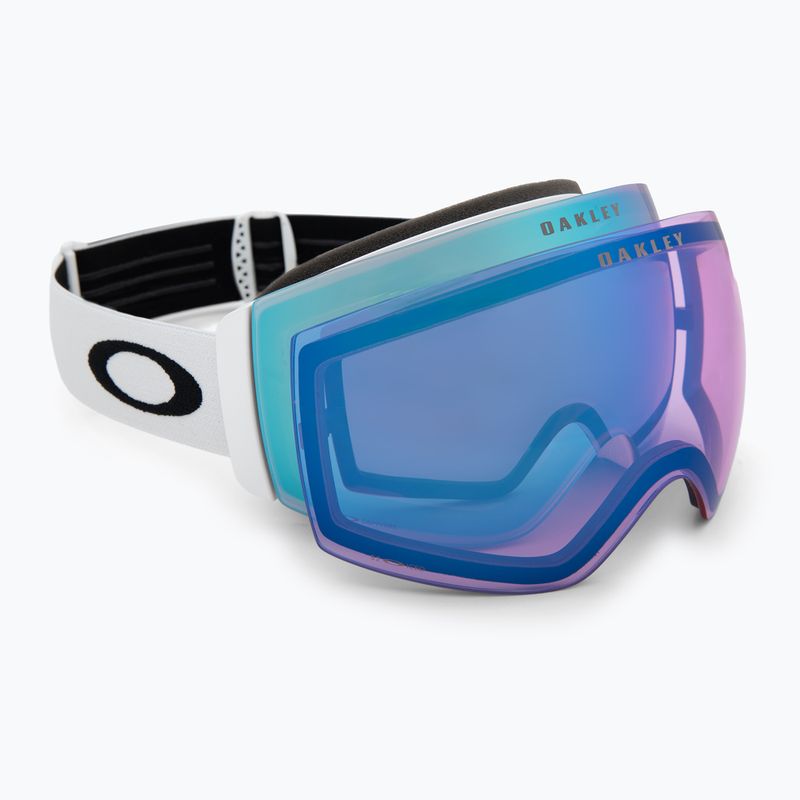 Maschera da sci Oakley Flight Deck Pro M matte white/prizm sapphire/prizm iced