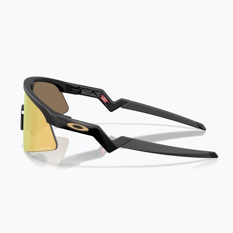 Occhiali da sole per bambini Oakley Resistor Sweep polished matte black/prizm 24k 5