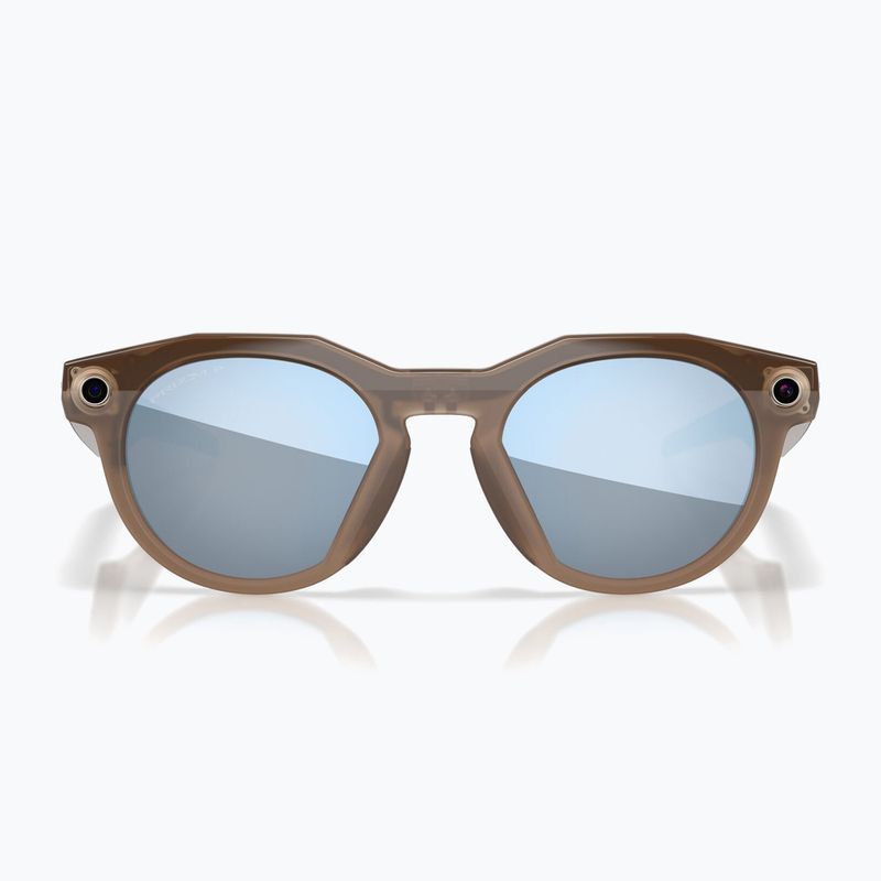 Occhiali con telecamera Oakley Meta HSTN brown smoke/prizm deep water polarized 3