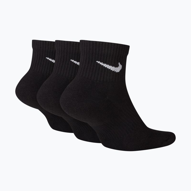 Calzini Nike Everyday Plus Cushioned Ankle 3 paia black/white 2