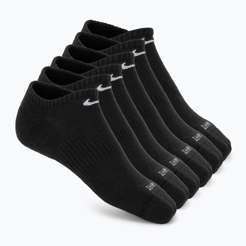 Calzini da uomo Nike Everyday Plus Cushioned No Show 6 paia black/white