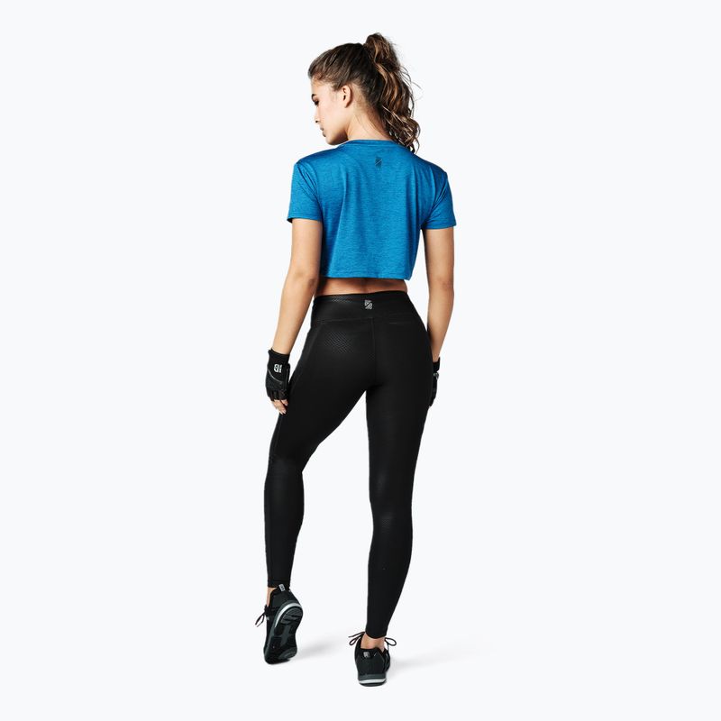 Top da allenamento da donna STRONG ID Crop Knit Tee blu 3