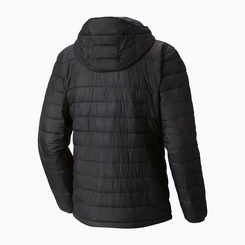 Piumino Columbia Powder Lite da uomo con cappuccio nero 3