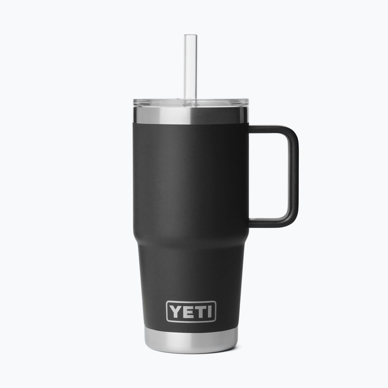 Borraccia termica YETI Rambler Straw 739 ml black