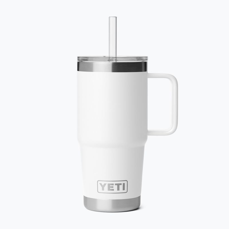 Borraccia termica YETI Rambler Straw 739 ml white