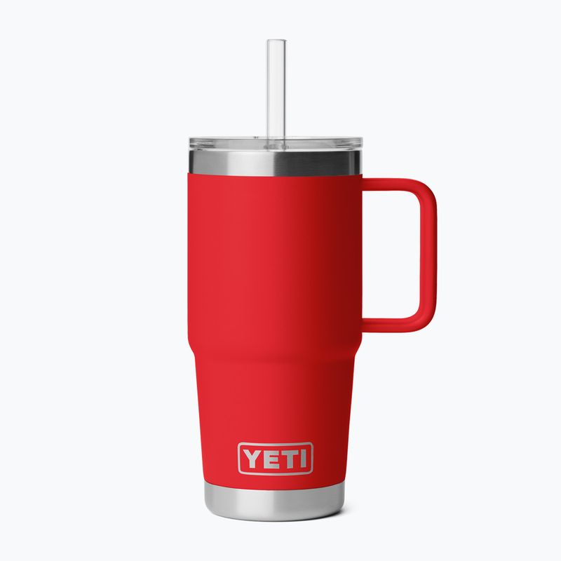 Borraccia termica YETI Rambler Straw 739 ml rescue red