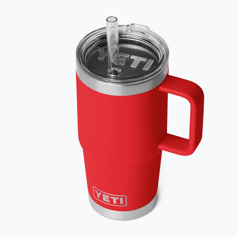 Borraccia termica YETI Rambler Straw 739 ml rescue red 3