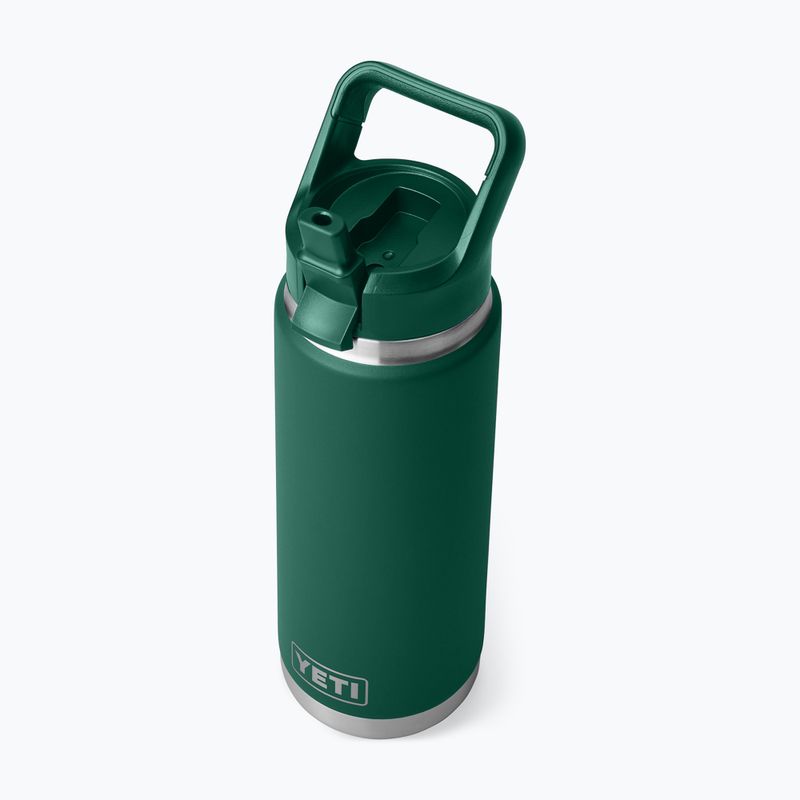 Borraccia termica YETI Rambler Straw 769 ml black forest green 5