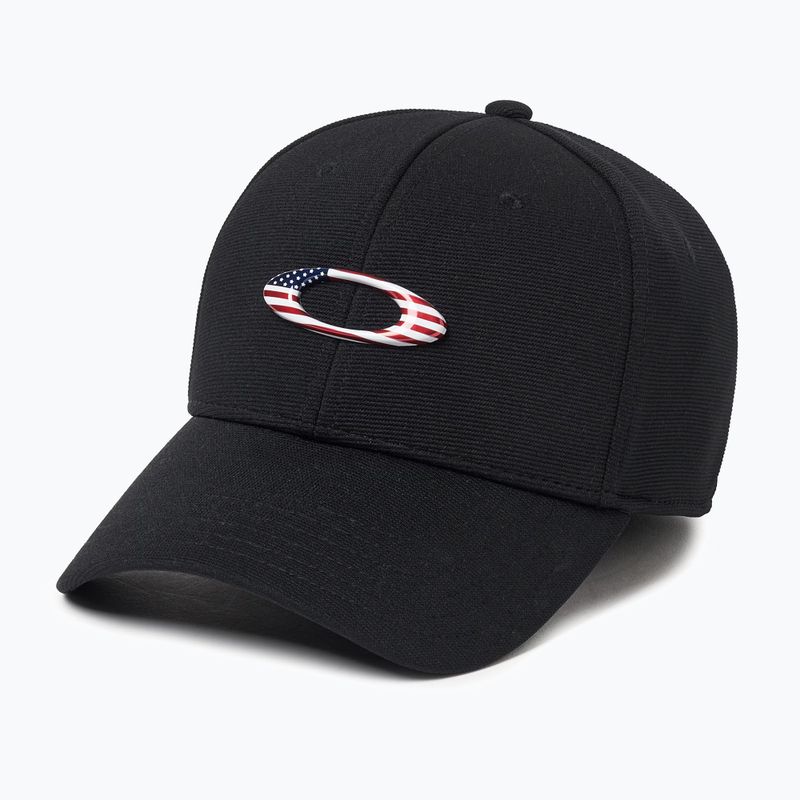 Berretto da baseball Oakley Tincan nero/bandiera americana per uomo