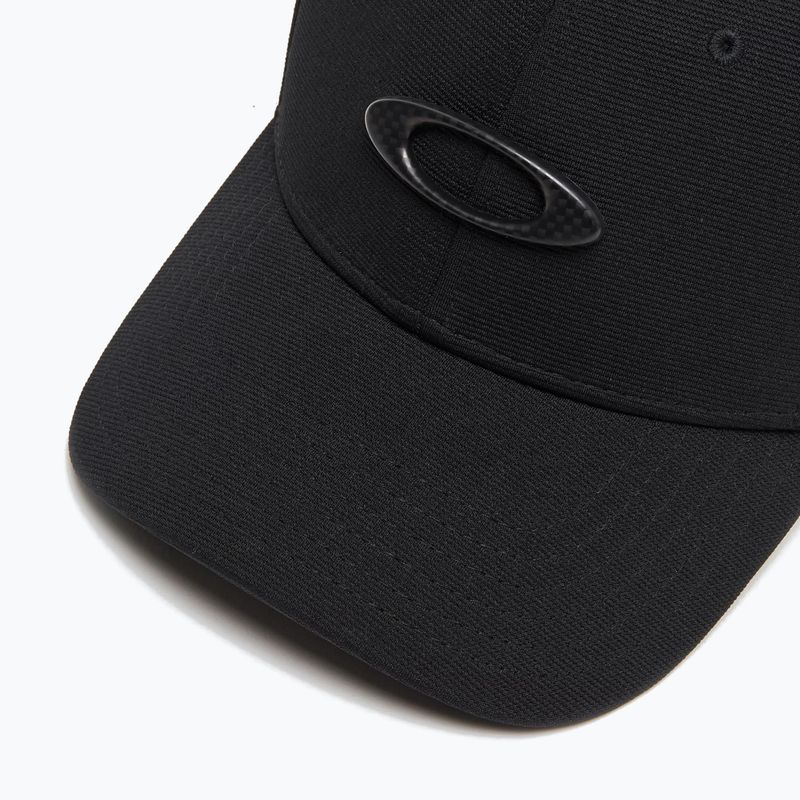 Berretto da baseball Oakley Tincan nero/fibra di carbonio da uomo 3