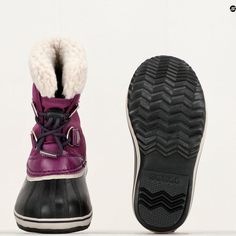 Sorel Yoot Pac Nylon Wp, iris selvatico/prugna scuro, stivali da neve per bambini 8