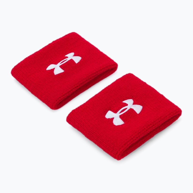 Polsini Under Armour Performance da uomo 2 pezzi rosso/bianco