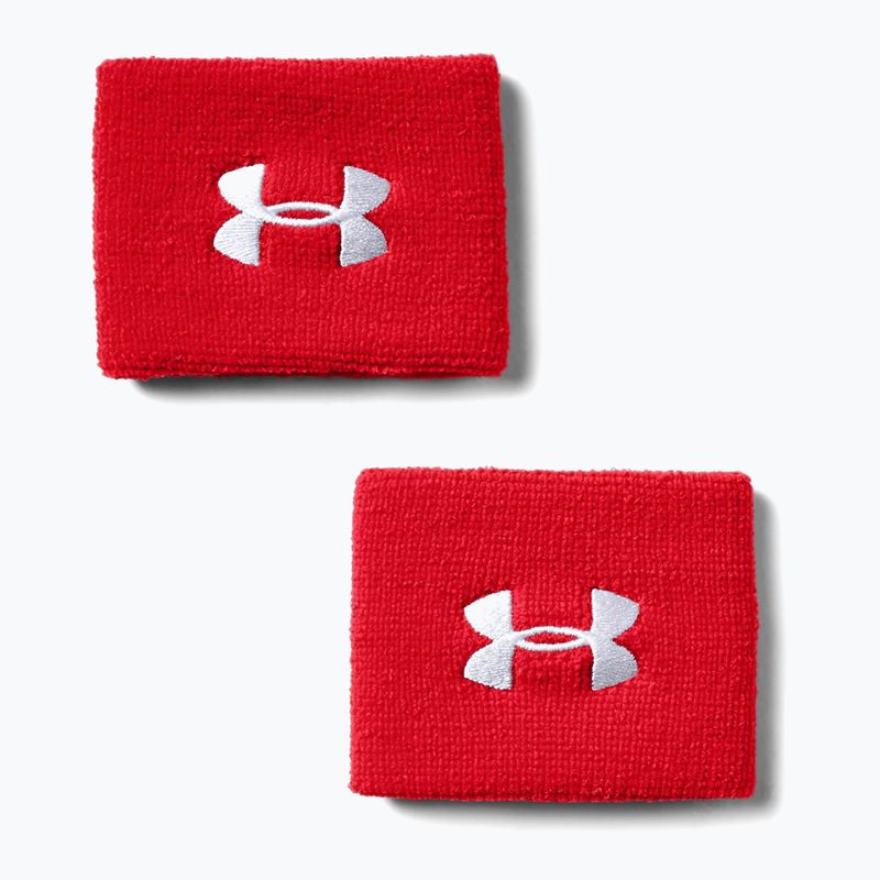 Polsini Under Armour Performance da uomo 2 pezzi rosso/bianco 3