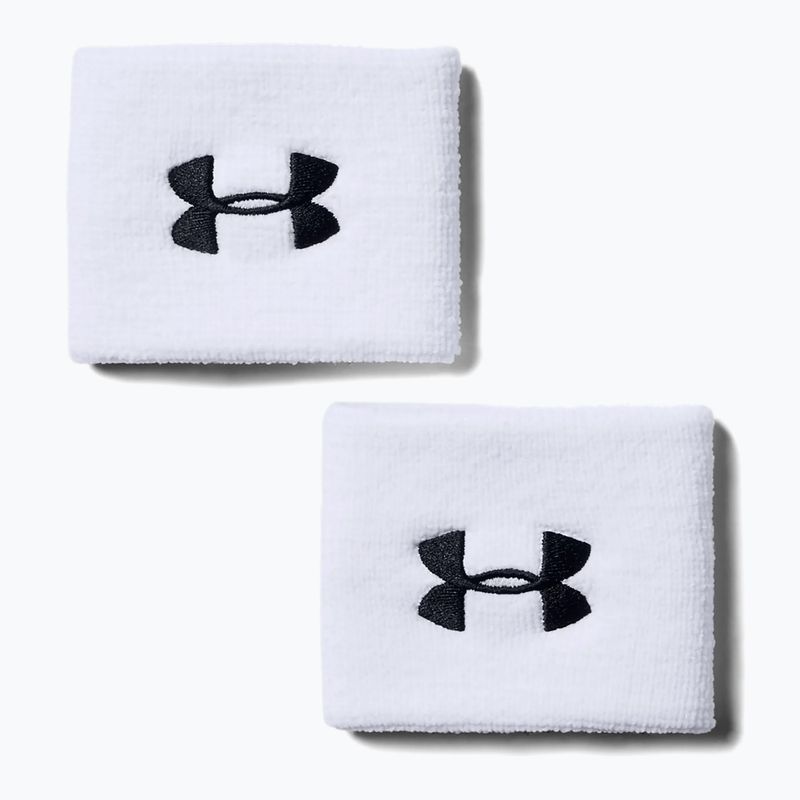 Polsini Under Armour Performance da uomo 2 pezzi bianco/nero 2