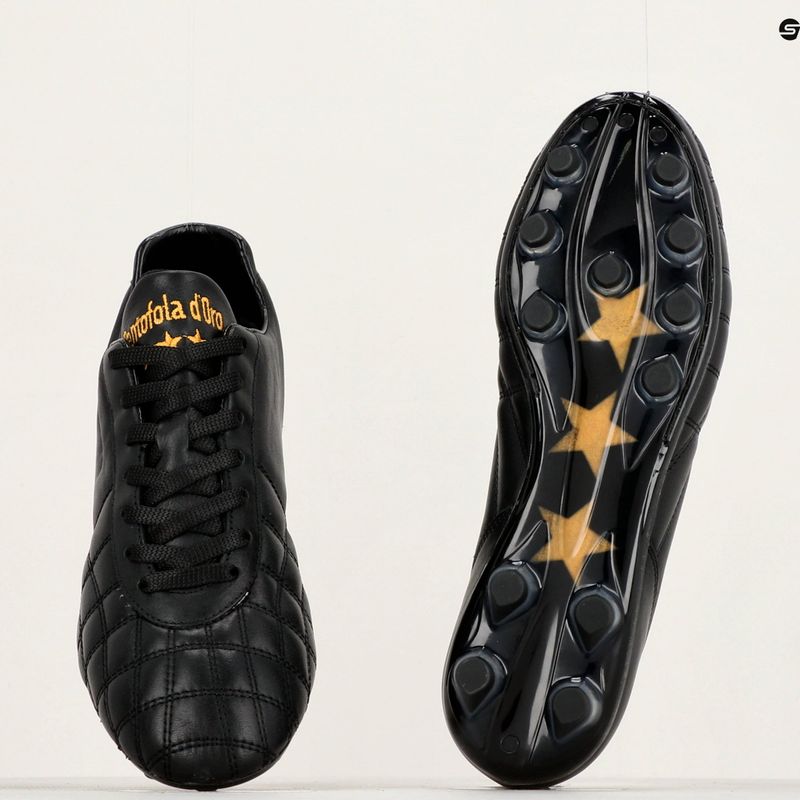 Scarpe da calcio Pantofola d'Oro Del Duca nero da uomo 13