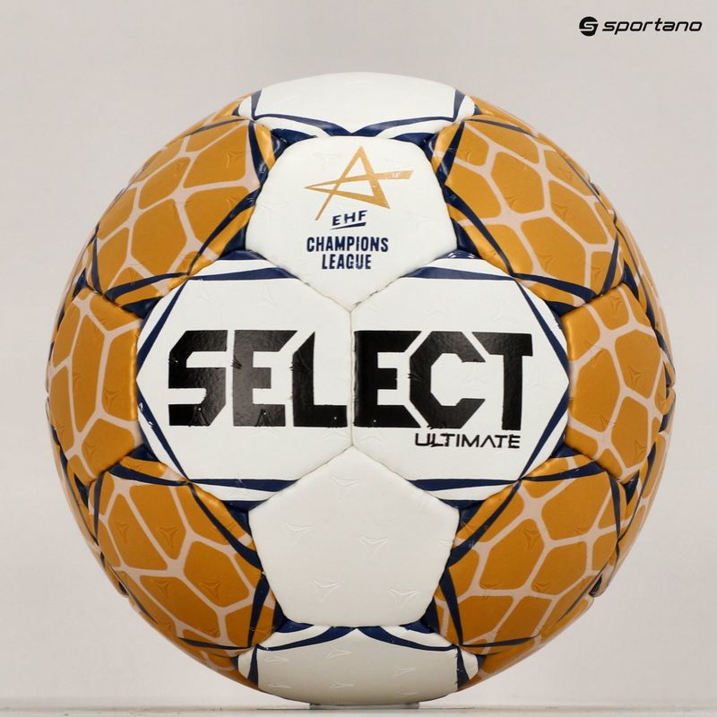SELECT Ultimate LM v23 EHF Pallamano ufficiale bianco/oro taglia 3 5