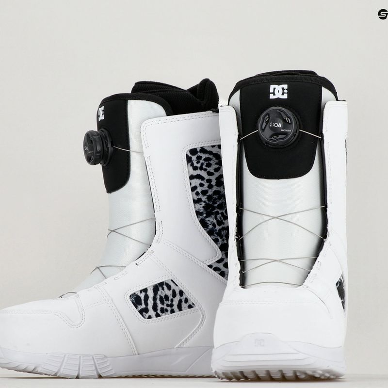 Scarponi da snowboard da donna DC Phase Boa stampa bianco/nero 9