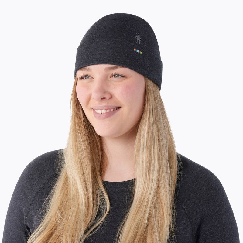 Berretto Smartwool Merino reversibile con polsini in carbone 2