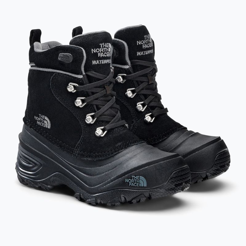 Stivali da neve per bambini The North Face Chilkat Lace II nero/grigio zinco 4