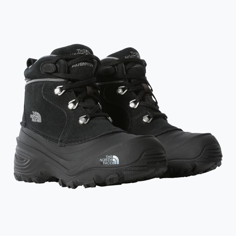 Stivali da neve per bambini The North Face Chilkat Lace II nero/grigio zinco 12