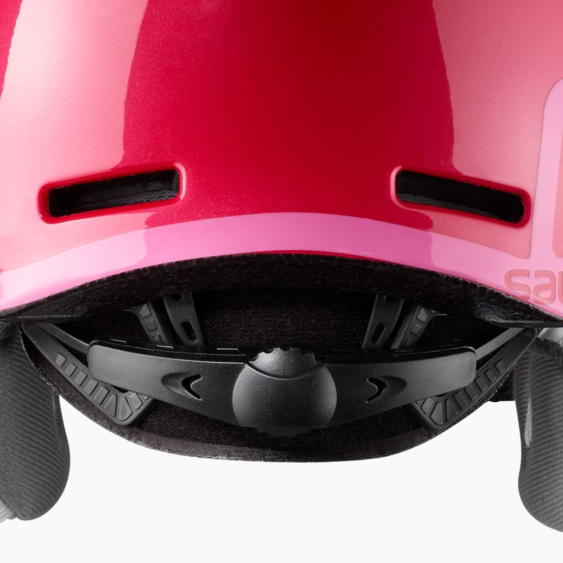 Casco da sci per bambini Salomon Grom Visor rosa lucido/arancio tonico 12