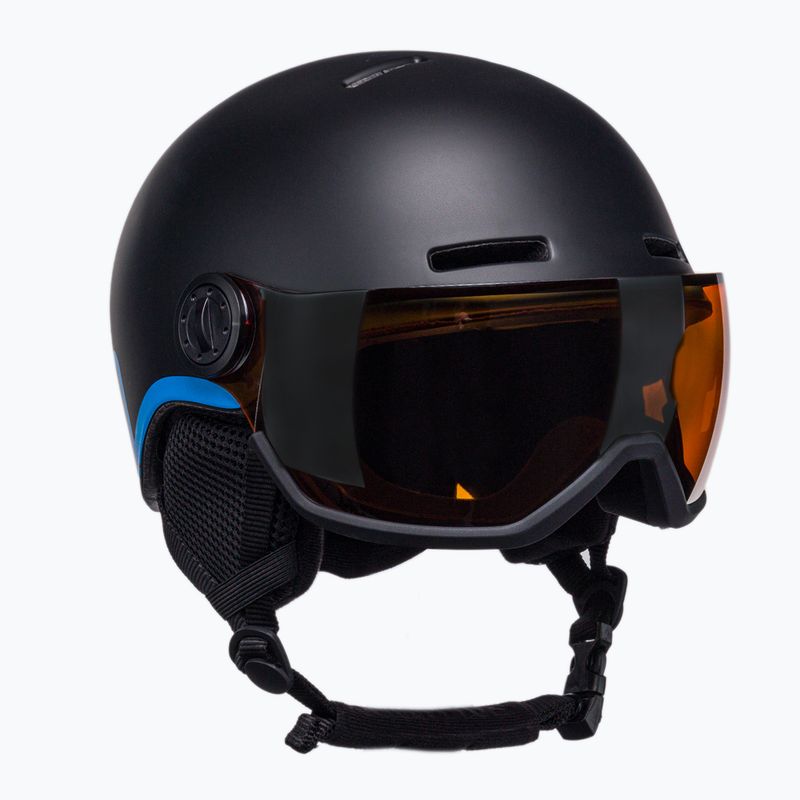 Casco da sci per bambini Salomon Grom Visor nero/arancio tonico