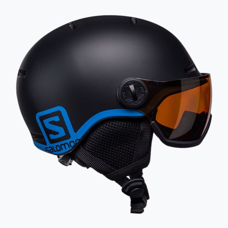 Casco da sci per bambini Salomon Grom Visor nero/arancio tonico 4