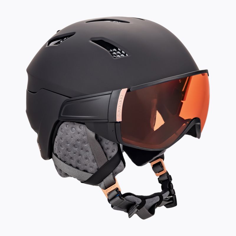 Casco da sci donna Salomon Mirage nero/oro solare