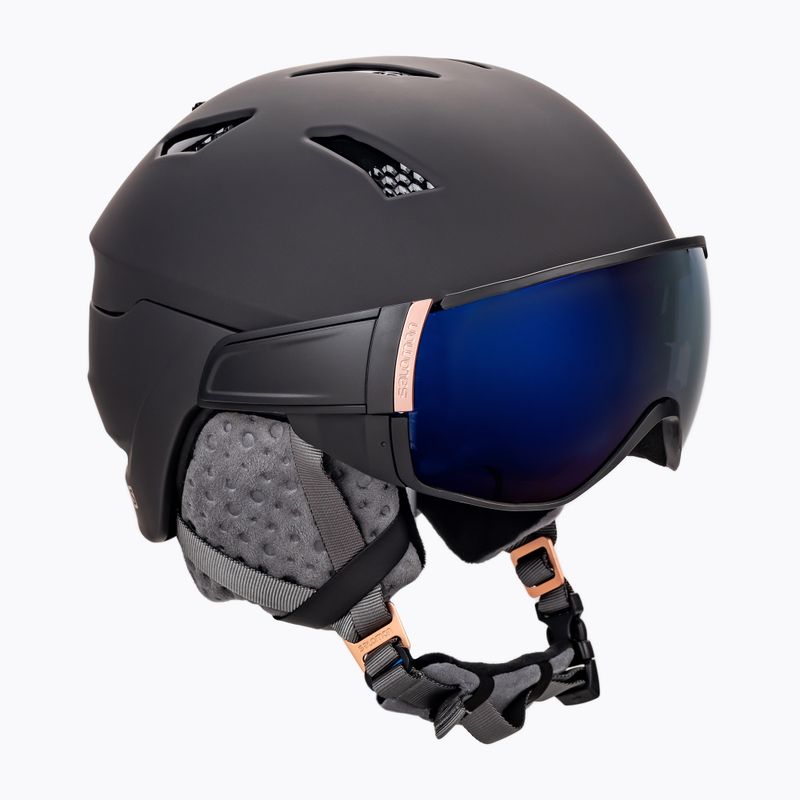Casco da sci donna Salomon Mirage nero/oro solare 2