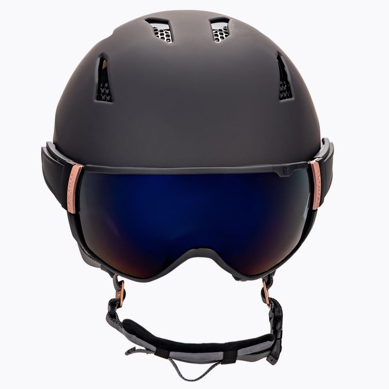 Casco da sci donna Salomon Mirage nero/oro solare 3