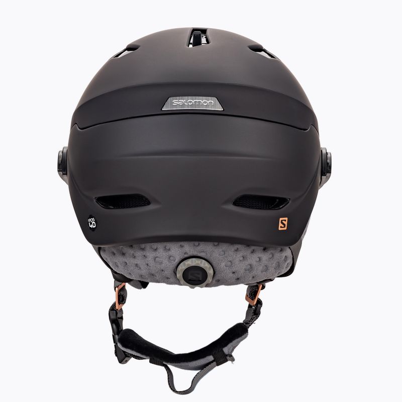 Casco da sci donna Salomon Mirage nero/oro solare 4