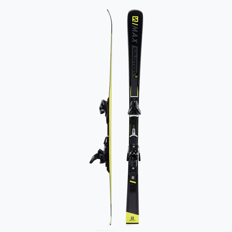 Sci da discesa Salomon S/MAX 10 + attacchi E Z12 GW nero/giallo 2